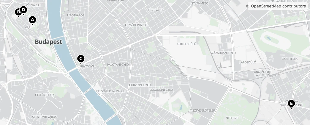 Map of Budapest