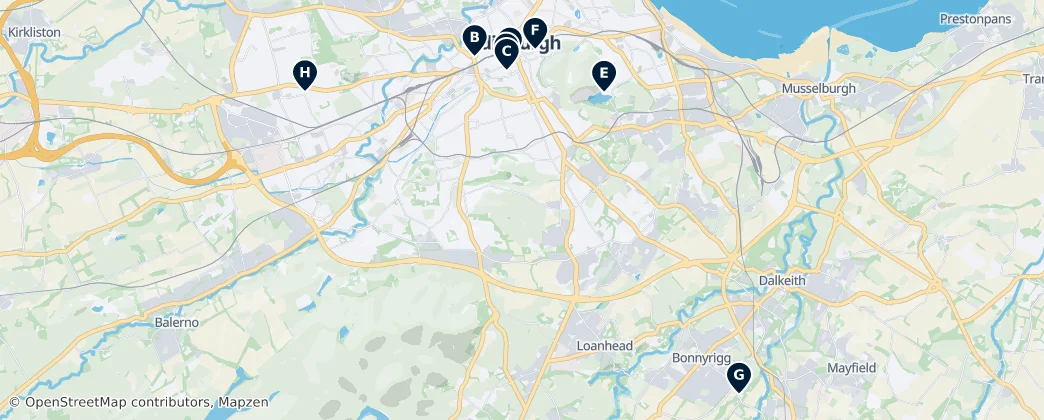 Map of Edinburg