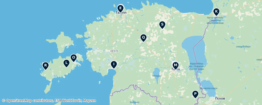 Map of Estland