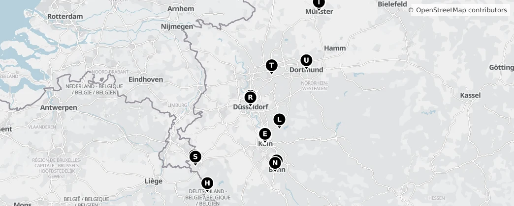 Map of Nordrhein-Westfalen