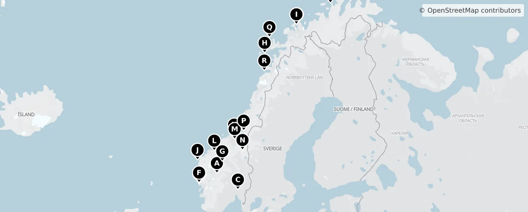 Map of Norwegen