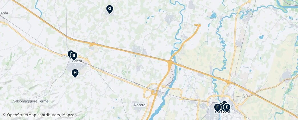Map of Parma