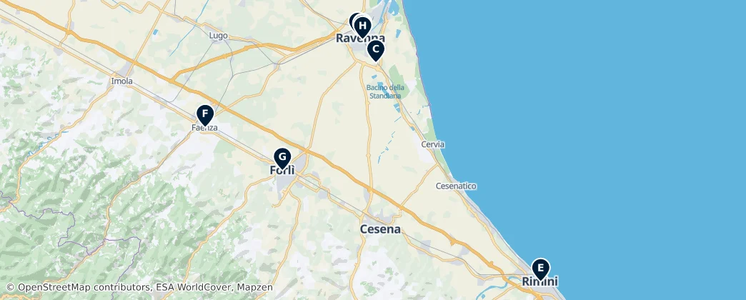 Map of Romagna