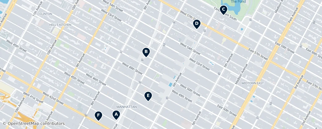 Map of Manhattan Community Board 5