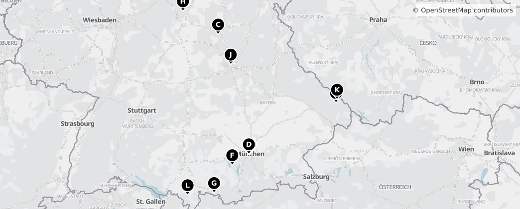 Map of Bayern