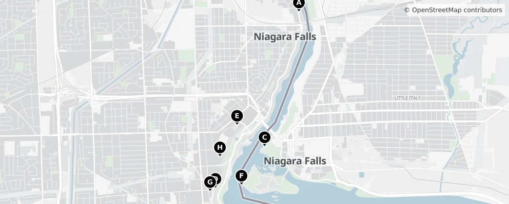 Map of Niagara Falls