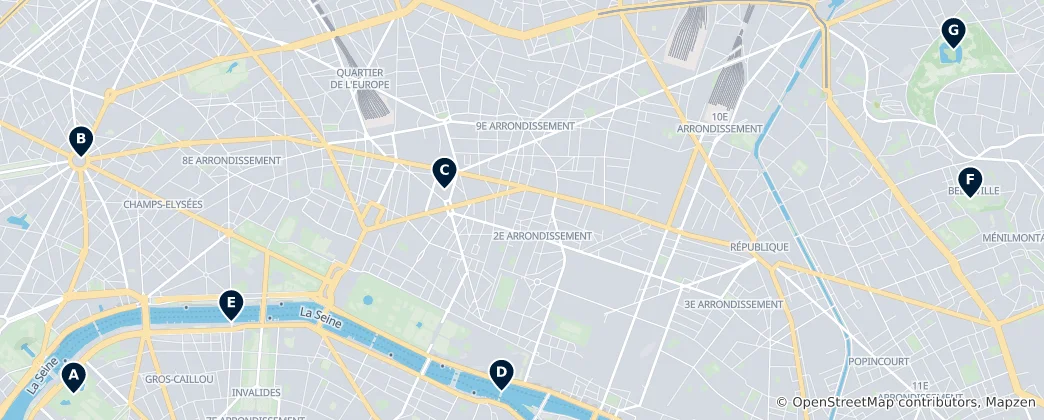 Map of Paris