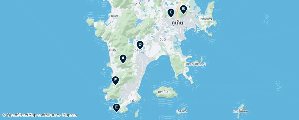 Map of Phuket