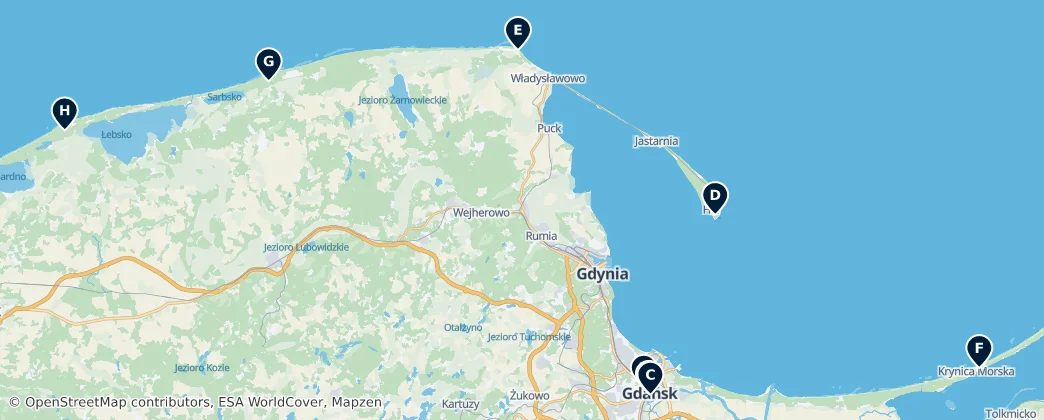 Map of Pommern