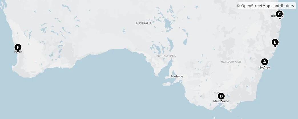 Map of Australien