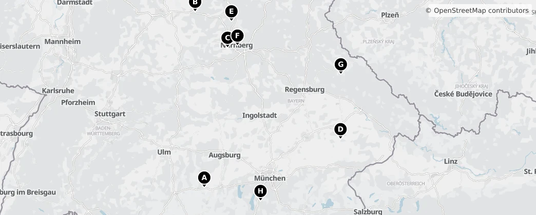 Map of Bayern