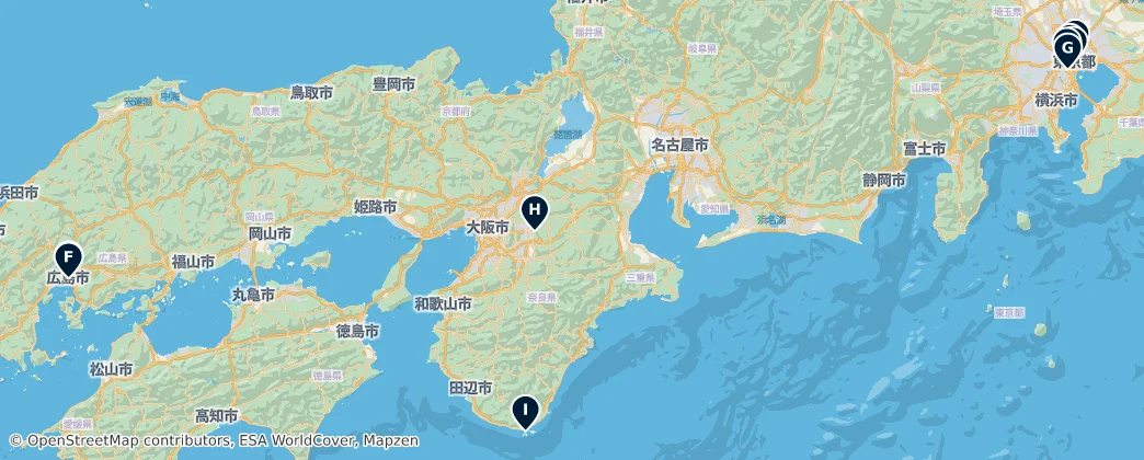 Map of Honshū