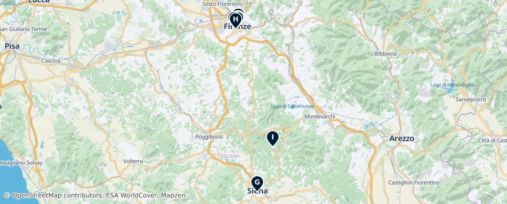 Map of Toskana