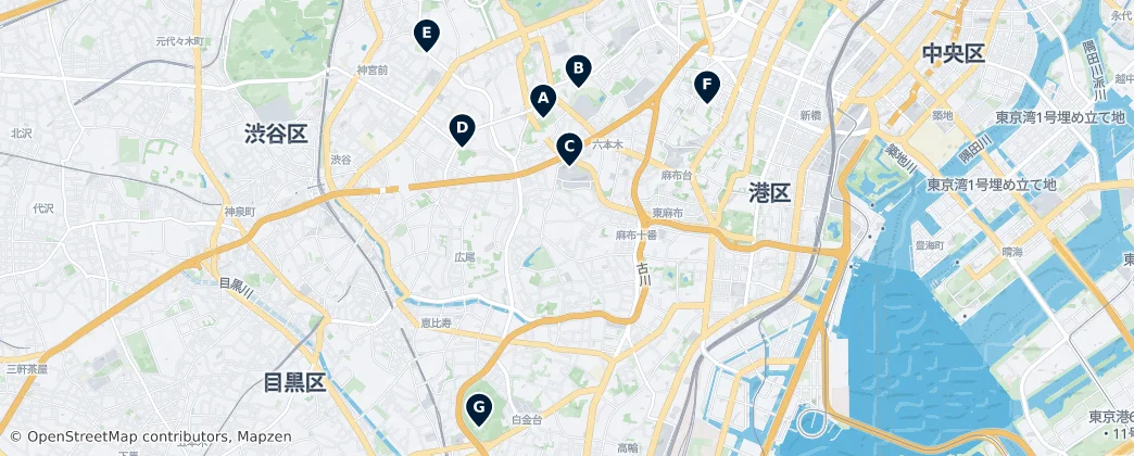 Map of Shibuya