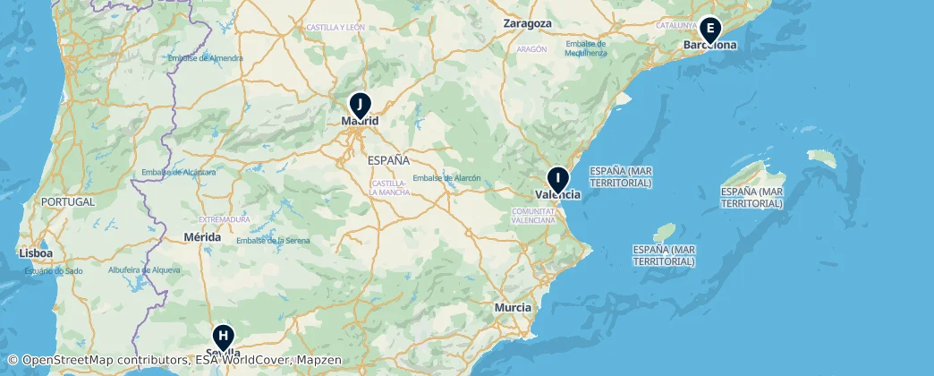 Map of Spanien