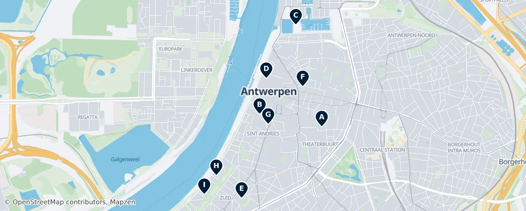 Map of Antwerpen