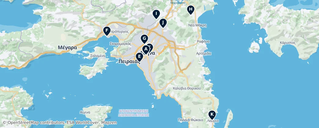 Map of Region Attika