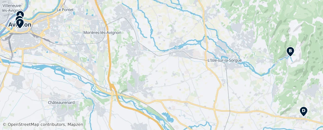Map of Avignon