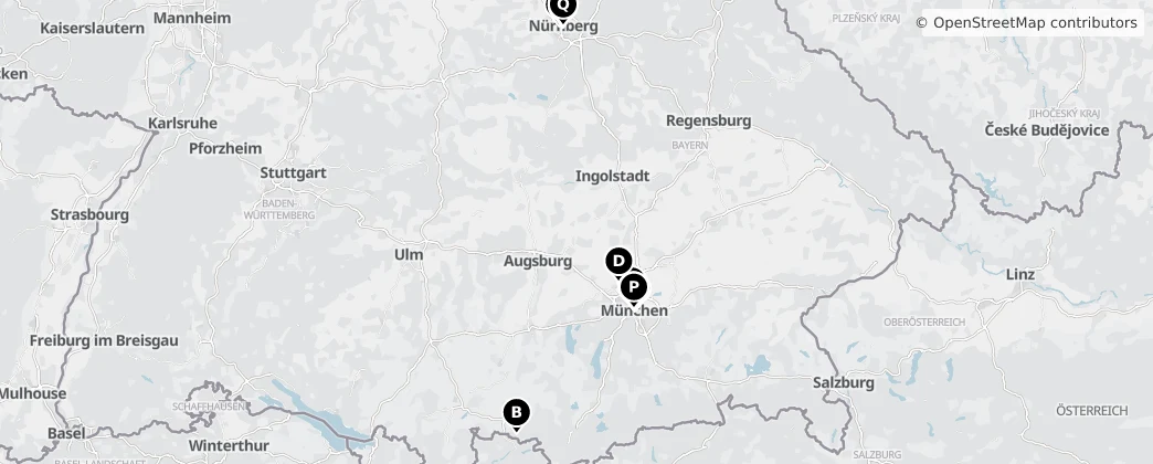 Map of Bayern