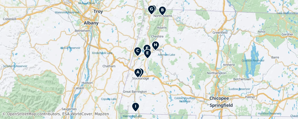 Map of Berkshire County