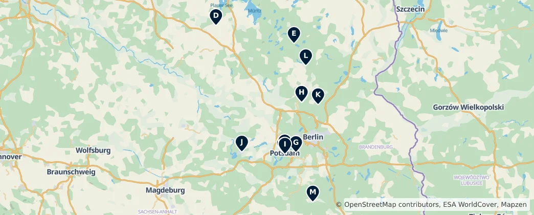 Map of Brandenburg