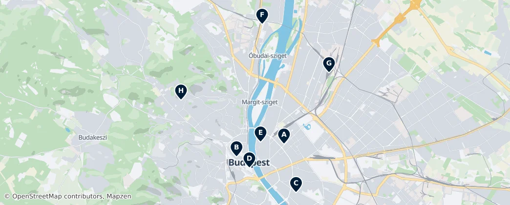Map of Budapest
