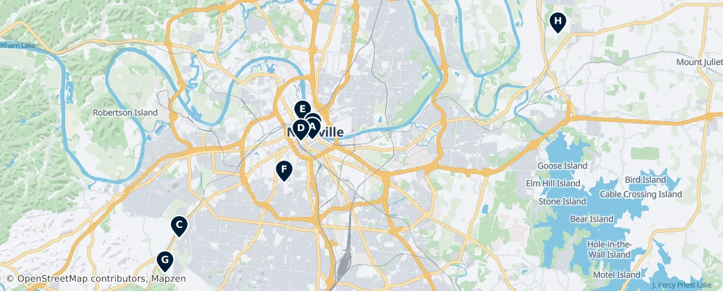 Map of Davidson County