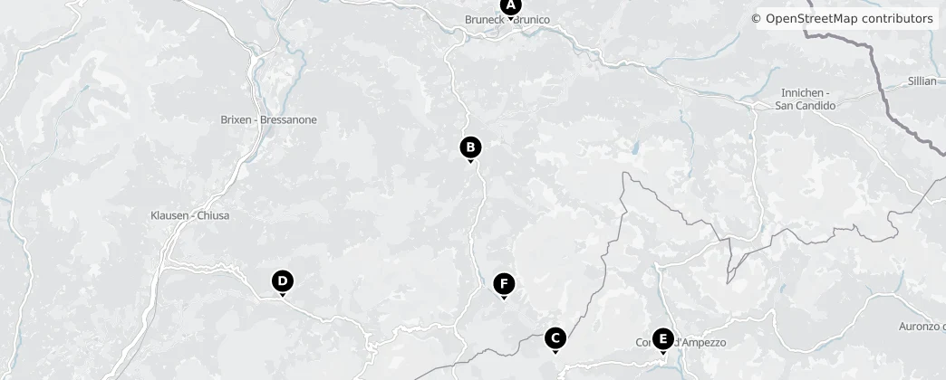 Map of Dolomiten