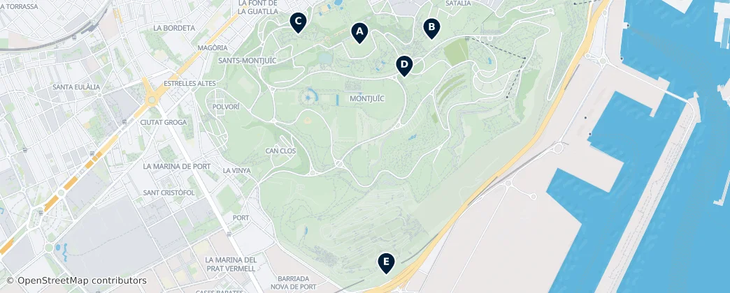 Map of El Poble-sec, Barcelona