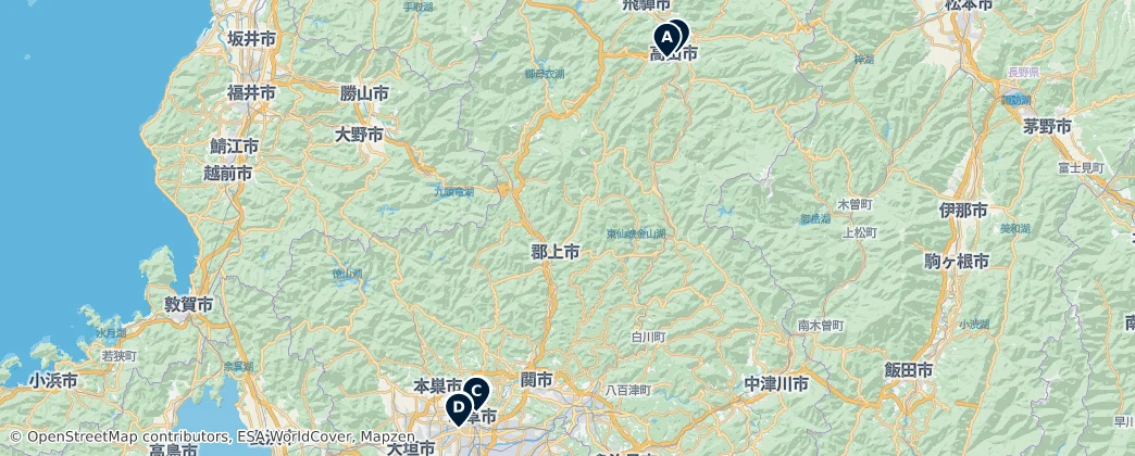 Map of Gifu