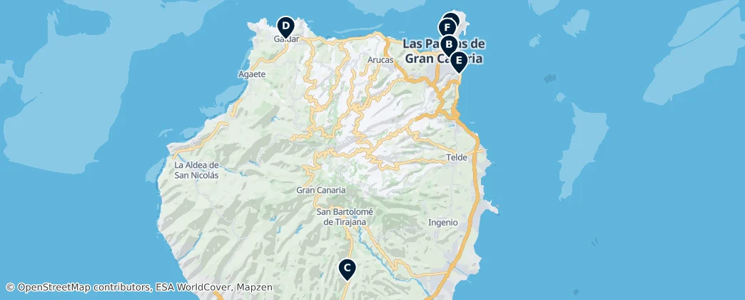 Map of Gran Canaria
