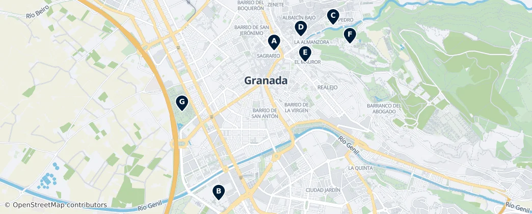 Map of Granada