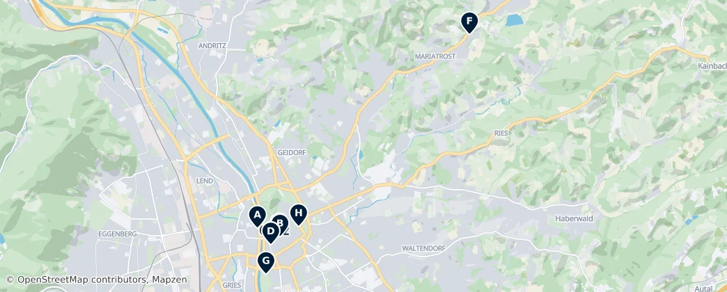 Map of Graz