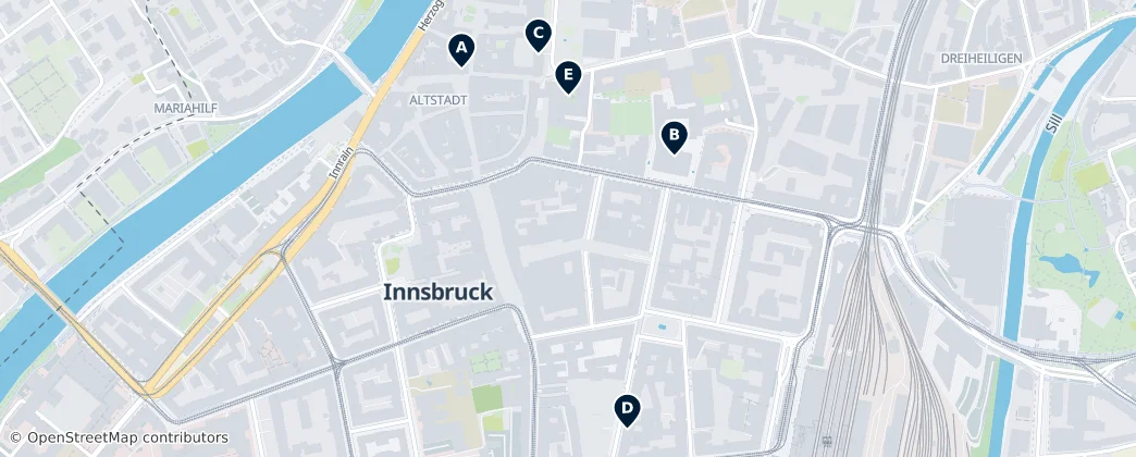 Map of Innsbruck-Stadt