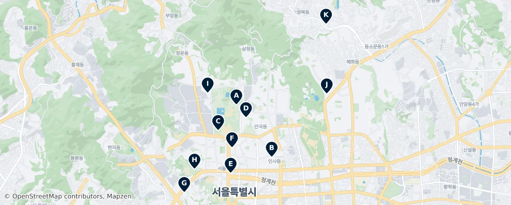Map of Jongno-gu