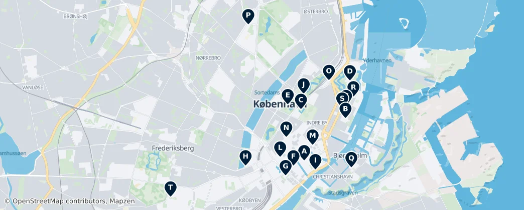 Map of Kopenhagen