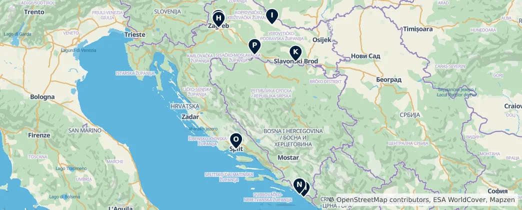 Map of Kroatien