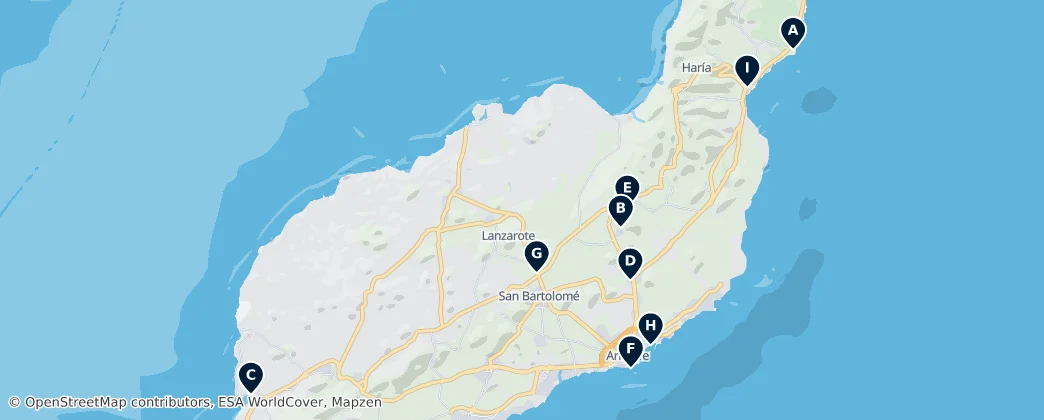 Map of Cabildo Insular de Lanzarote