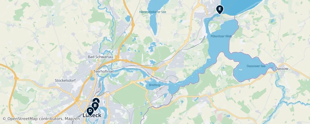 Map of Lübeck