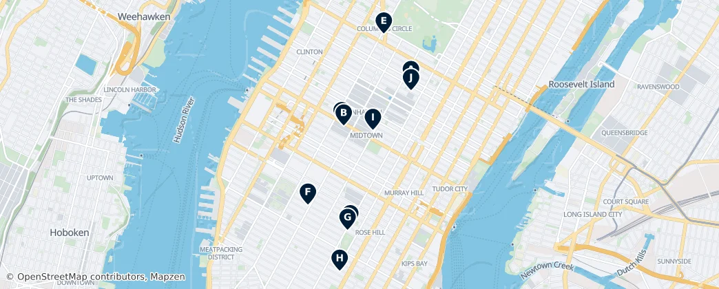 Map of Manhattan Community Board 5