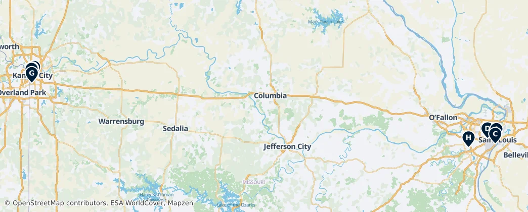 Map of Missouri
