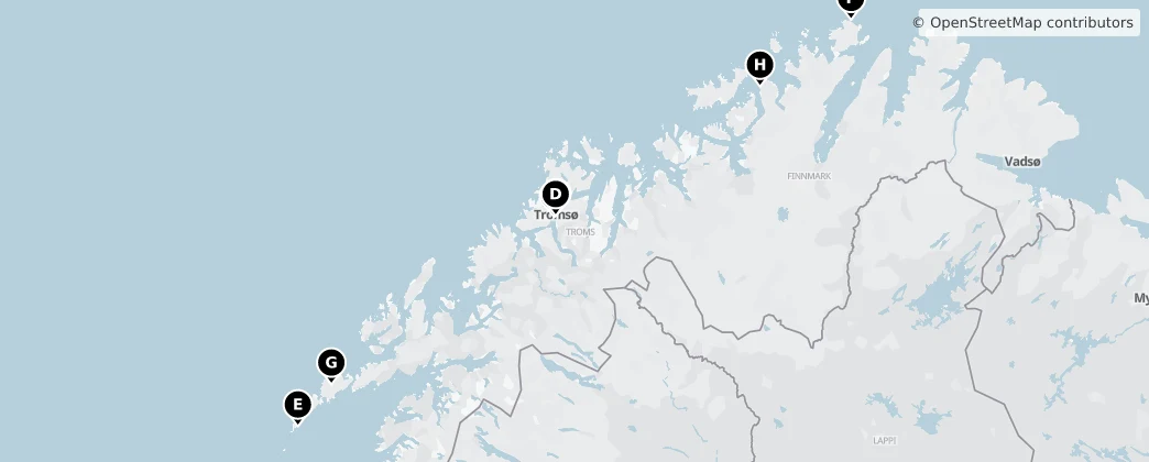 Map of Nord-Norge