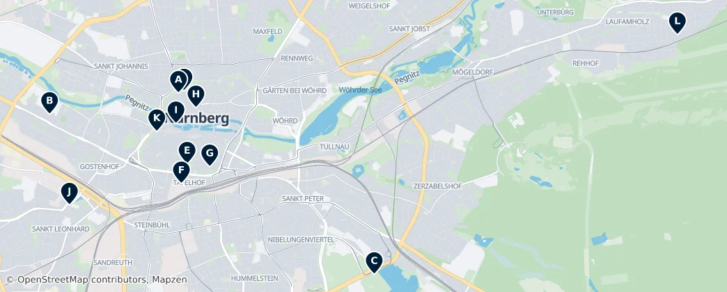 Map of Nürnberg