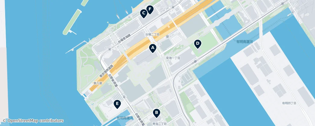 Map of Odaiba
