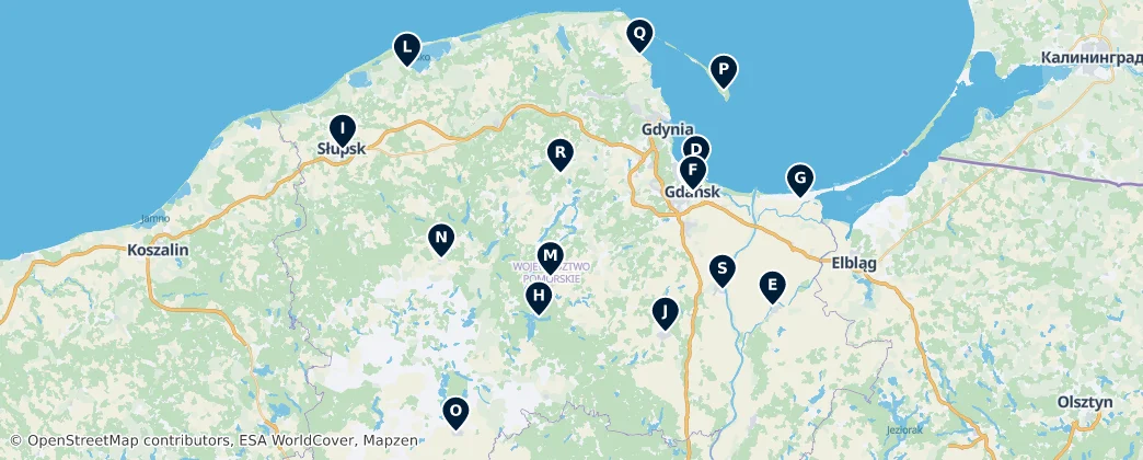 Map of Pommern