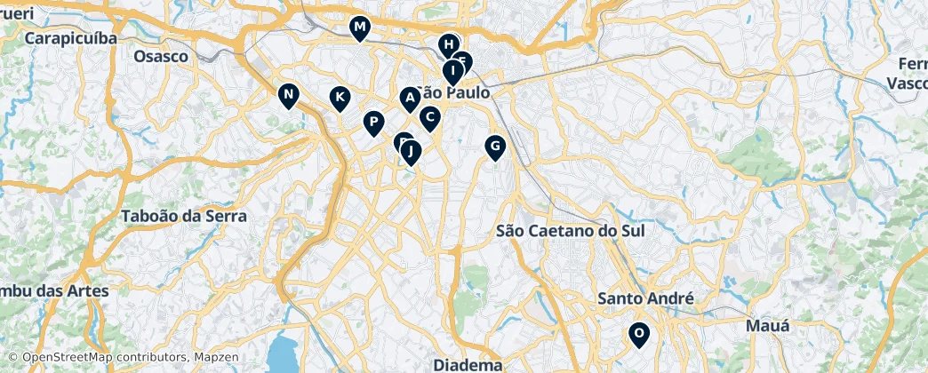 Map of São Paulo