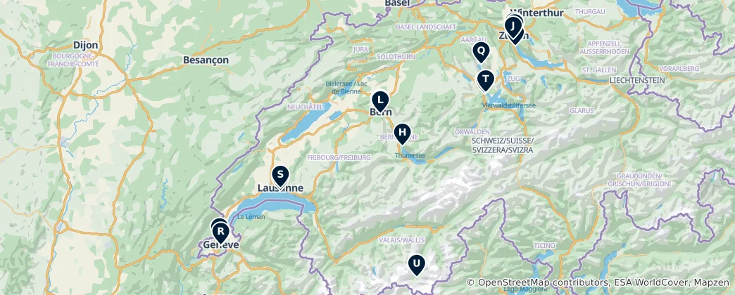 Map of Schweiz
