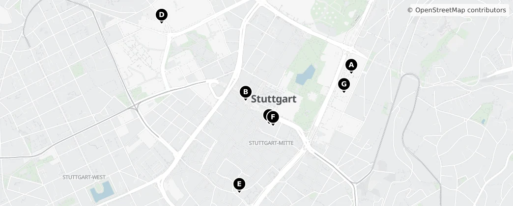 Map of Stuttgart-Mitte