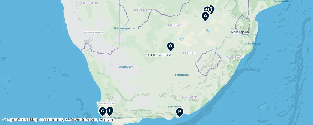 Map of Südafrika