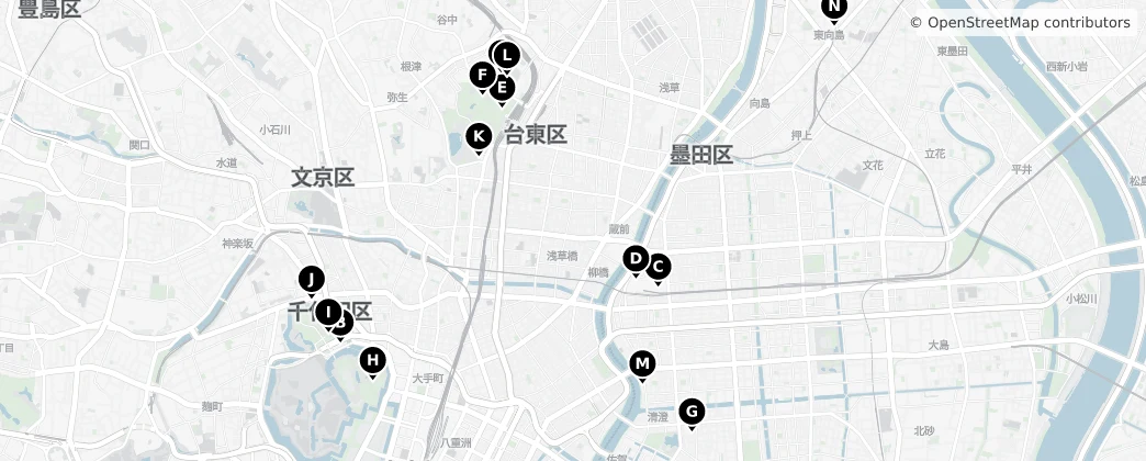 Map of Taitō
